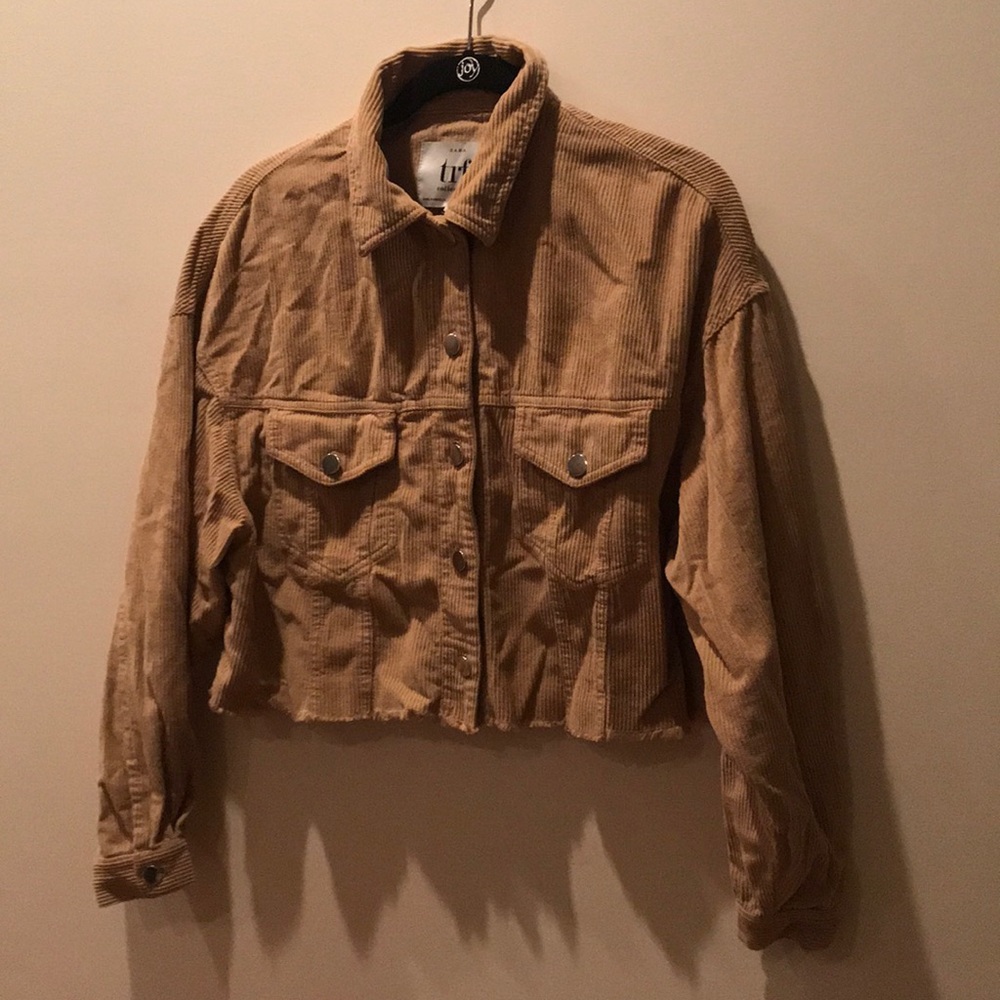 Cropped corduroy shirt